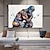 cheap Street Art-Handmade Hand Painted Oil Painting Wall Modern Abstract Painting Thinking Man Graffiti Canvas Painting Home Decoration Decor Rolled Canvas No Frame Unstretched