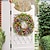 olcso Műnövények-művirág levél koszorú, zöld leveles koszorú, kerek koszorú bejárati ajtóhoz függő fali ablak esküvői parti dekoráció 1db nagy 45cm (17in)