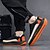 זול סניקרס לגברים-בגדי ריקוד גברים נעלי ספורט מראה ספורטיבי הליכה יום יומי אתלטי PU נושם לואפר כתום ושחור בז&#039; סתיו