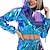 cheap Pole dancewear-Disco Dance Costumes  Exotic Dancewear Pole dance Top Pure Color Splicing Women‘s Performance Training Long Sleeve Polyester