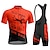 cheap Men&#039;s Clothing Sets-21Grams Men&#039;s Cycling Jersey with Bib Shorts Short Sleeve Mountain Bike MTB Road Bike Cycling Light Yellow Black Yellow Graphic Bike Clothing Suit 3D Pad Breathable Moisture Wicking Quick Dry Back