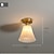 olcso Mennyezeti lámpák-félig süllyesztett mennyezeti lámpa márvány vintage ipari mini 18 cm-es kerek átlátszó üveggömb félig süllyesztett mennyezeti lámpa