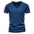 levne Pánská trička pro volný čas-Pánské Tričko Košile odvádějící vlhkost Bez vzoru Do V Ležérní Krátký rukáv Oblečení Sportovní Základní Na běžné nošení Pohodlné