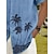 رخيصةأون قميص هاواي للرجال-رجالي قميص قميص هاواي شجرة جوز الهند مطبوعات غرافيك طوي أصفر أحمر أزرق البحرية أزرق أرجواني شارع فضفاض كم قصير طباعة زر أسفل ملابس استوائي موضة أناقة الشارع ستايل هاواي