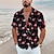 olcso férfi tábori ingek-Férfi Ing Hawaii ing Virágos Flamingó Grafikai nyomatok Térfogatcsökkenés Kék-zöld Fekete Fehér Medence Világoskék Hétköznapi Hawaii Rövid ujjú Nyomtatott Gomb lefelé Ruházat Tropikus Divat Utcai