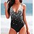 cheap One-Pieces-Women&#039;s Swimwear Normal One Piece Swimsuit Graphic Printing White Blue Purple Gold Green Bodysuit Bathing Suits Beach Wear Summer Sports