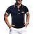 voordelige klassieke polo-Voor heren Tennisshirt Golfshirt liiketoiminta Casual Kraag Polo kraag Korte mouw Eenvoudig Basic Effen Kleur Geruit Lapwerk nappi Zomer Normale pasvorm Zwart Wit Rood Marineblauw blauw Groen