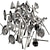 abordables jeu de forets-Ensemble de 45 pièces de roue de dérouillage en métal pour brosse métallique avec poignée tige de roue métallique roue de fil de cuivre plat brosse de polissage en forme de T dérouillage