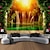 お買い得  風景タペストリー-壮大な滝の森の風景のタペストリーアートの装飾カーテン吊り家族の寝室のリビングルームの装飾