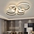 cheap Dimmable Ceiling Lights-LED Ceiling Light Circle Design 80cm Ceiling Lamp Modern Artistic Metal Acrylic Style Stepless Dimming Bedroom Painted Finish Lights 110-240V ONLY DIMMABLE WITH REMOTE CONTROL