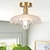 tanie Lampy sufitowe-lampa sufitowa półpłaska jasna miedź 20cm szklany klosz lampa sufitowa oprawa oświetleniowa oświetlenie 110-240v