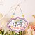 cheap Home Decoration-Easter decoration items lattice-edged letters beaded wooden pendants colorful wooden door number pendants