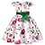 abordables Robes de fête-Enfants Fille Robe Robe de fête Fleur Manche Courte Utilisation Robe de baptême Noeud de cravate Princesse Polyester Midi robe soirée Eté Printemps 3-10 ans Rouge bordeaux Multicouleur Couleur bleue