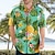 cheap Men&#039;s Aloha Shirts-Men&#039;s Shirt Summer Hawaiian Shirt Graphic Shirt Aloha Shirt Floral Pineapple Frog Turndown Olive Green Red green Pink Red Blue 3D Print Outdoor Street Short Sleeve Button-Down Clothing Apparel