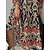 cheap Maxi Dresses-Women&#039;s Casual Dress Shift Dress Boho Dress Long Dress Maxi Dress Streetwear Bohemian Floral Print Outdoor Daily Date V Neck Long Sleeve Dress Loose Fit Khaki Summer Spring S M L XL XXL