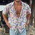 billiga hawaiianska lapelskjortor för män-Herr Skjorta Hawaii skjorta Frukt Citron Grafiska tryck Nedvikt Gul Rodnande Rosa Brun Grön Svart + Svart Utomhus Gata Kort ärm Mönster Button-Down Kläder Tropisk Mode Hawaiisk Designer