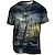 billige nautiske-Herre T-shirt T-Shirts Grafisk Skib Nautisk Rund hals Tøj 3D-udskrivning udendørs Afslappet Kortærmet Trykt mønster Årgang Mode Designer