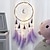 cheap Décor &amp; Night Lights-LED Dream Catcher Wall Decor with Feather Pendant Wall Hanging Ornament Wind Chimes Light for Car Home Girl Children&#039;s Bedroom Decoration Christmas Birthday Party Balcony Window Ramadan Eid Decorations