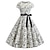 preiswerte Historische &amp; Vintage-Kostüme-Retro Vintage 1950s Urlaubskleid Flapper Kleid Swing-Kleid Damen Musiknoten Maskerade Casual Kleid