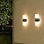 billiga Utomhuslampetter-2 st solcellsvägglampor 2 lägen belysning utomhus vattentät led vägglampa intelligent ljusstyrning trädgårdsstängselljus solcellslampa gårdsgata landskapsljus