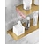 tanie Półki łazienkowe-koszyk pod prysznic półka łazienkowa samoprzylepny stojak do przechowywania wanny 30-60cm nowoczesna przestrzeń aluminiowy nierdzewny organizer łazienkowy półka ścienna 1 szt. (szczotkowane złoto)