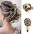 cheap Chignons-Claw Messy Bun Hair Pieces Clip Wavy Curly Hair Chignon Clip in Hairpieces Tousled Updo Donut Hair Bun Synthetic Fake Hair Ponytail for Women Girls