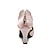 Недорогие Обувь для латиноамериканских танцев-Жен. Обувь для латины Бальные танцы кадриль Партийные Коллекции Мода Вечеринка Стразы Каблук &quot;Клеш&quot; Открытый мыс Молния Взрослые Черный Серебряный Розовый