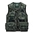 cheap Hiking Tops-Men&#039;s Fishing Vest Hiking Vest Vest / Gilet Top Outdoor Breathable Lightweight Multi Pockets Sweat wicking Camouflage Army Green Camouflage khaki Hunting Fishing Climbing