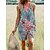 cheap Women&#039;s Jumpsuits-Women&#039;s Overall Print Floral U Neck Streetwear Street Daily Regular Fit Strap White Blue Purple S M L Spring