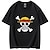 Недорогие Косплей на каждый день-One Piece Обезьяна d Луффи Ророноа Зоро Как у футболки С принтом Классический Уличный стиль Назначение Для пары Муж. Жен. Взрослые Горячего тиснения На каждый день
