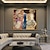 cheap Famous Paintings-Handmade Oil Painting Canvas Wall Art Decoration Gustav Kiss And hug Impression Famous Painting for Home Decor Rolled Frameless Unstretched Painting