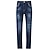 billige Jeans til mænd-Herre Jeans Bukser Denim bukser Lomme Lige ben Ensfarvet Komfort Påførelig udendørs Daglig Mode Stilfuld Sort Mørkeblå
