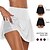 cheap Women&#039;s Golf Clothing-Women&#039;s Tennis Skirts Golf Skirts Side Pockets 2 in 1 Sun Protection Yoga Fitness Tennis Skort Black White Army Green Spandex Sports Activewear High Elasticity