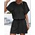 cheap Women&#039;s Jumpsuits-Women&#039;s Romper Button Solid Color Crew Neck Basic Daily Going out Regular Fit Short Sleeve Black Army Green Apricot S M L Summer