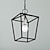abordables Suspension-Lanterne noire suspension réglable en hauteur cage carrée pendentif luminaire suspendu 12 &quot;lustre lanterne rustique pour salle à manger îlot de cuisine foyer