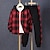 cheap Sets-2 Pieces Kids Boys Clothing Set Outfit Plaid Long Sleeve Set Casual Daily Spring Fall 7-13 Years Black Yellow Red