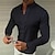 cheap Men&#039;s Button Up Shirts-Men&#039;s Shirt Button Up Shirt Summer Shirt Designer Shirt Plain Standing Collar Black White Pink Wine Navy Blue Outdoor Street Long Sleeve Button-Down Clothing Apparel Fashion Casual Breathable