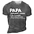 levne pánské 3D tričko-Den otců papa košile pánská grafická košile černá 3d pro | letní bavlněný dopis vintage módní návrhář tisk tee papa venkovní ležérní denní tmavě modrá jako děda, ale mnohem chladnější otcova