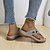 voordelige Damessandalen-Dames Slippers Slippers Wandelen Zomer Sleehak Open teen Casual PU Leder Leegloper Zwart Blauw Bruin