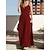 cheap Maxi Dresses-Women&#039;s Casual Dress Summer Dress Slip Dress Long Dress Maxi Dress Basic Casual Pure Color Backless Pocket Outdoor Daily Weekend Strap Sleeveless Dress Slim Black Yellow Wine Summer Spring S M L XL