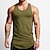 preiswerte Fitness Tank-Tops-Herren Tank Top Shirt Unterhemden Glatt U-Ausschnitt Sport Täglich Ärmellos Bekleidung Modisch Muskel Trainieren