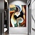 お買い得  人物画-インテリア雑貨 油絵 手作り 手描き 壁アート 家の装飾 装飾 リビングルーム 寝室 抽象的 肖像画 現代 ロールキャンバス