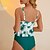 cheap Tankinis-Women&#039;s Swimwear Tankini 2 Piece Normal Swimsuit Palm Tree 2 Piece Printing Black Red Royal Blue Green Dark Blue Bathing Suits Beach Wear Summer Sports