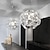 voordelige Hanglampen-led hanglamp 60cm bloem design moderne acryl kroonluchter hanglamp prachtige plafondverlichting decoratieve plafondlamp voor woonkamer hal slaapkamer