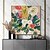 preiswerte Blumen-/botanische Gemälde-Handgemachtes Ölgemälde auf Leinwand, Wandkunst, Dekor, abstrakte bunte Blumenmalerei, Original-Blütenmalerei für Wohnkultur mit gestrecktem Rahmen/ohne innere Rahmenmalerei