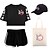 cheap Everyday Cosplay Anime Hoodies &amp; T-Shirts-4 Piece Demon Slayer Printed Shorts Crop Top Baseball Caps Canvas Tote Bags Set Nezuko Tee T-Shirt Shorts Co-ord Sets For Women&#039;s Adults&#039; Outfits &amp; Matching Casual Daily Running Gym Sports
