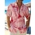 abordables Chemise hawaïenne homme-chemise hawaïenne homme graphique été cocotier turndown rouge violet marron vert arc-en-ciel rue décontracté manches courtes bouton coloré plage bleu coton tropical boutonné