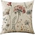 cheap Floral &amp; Plants Style-Flower Bird Butterfly Double Side Pillow Cover 4PC Soft Decorative Pillowcase for Bedroom Livingroom Sofa Couch Chair Machine Washable