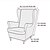 abordables Cubierta de sillón y silla sin brazo-Funda elástica para silla con respaldo, fundas para silla de ala con funda para cojín de asiento, fundas para sillón con respaldo jacquard de spandex para silla strandmon de ikea