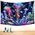 cheap Blacklight Tapestries-Jellyfish Blacklight Tapestry UV Reactive Marine Ocean Wall Hanging for Living Room